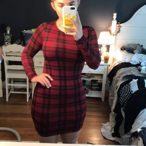 Checkered Formfitting Dress